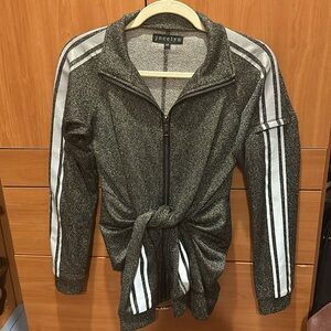 Jocelyn Sparkly Tie Waist Zip Up